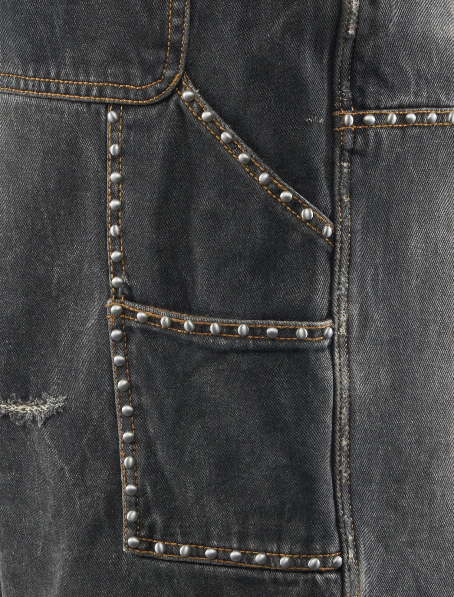 STUDDED DENIM SHORTS 4 STUDDED DENIM SHORTS - Image 2