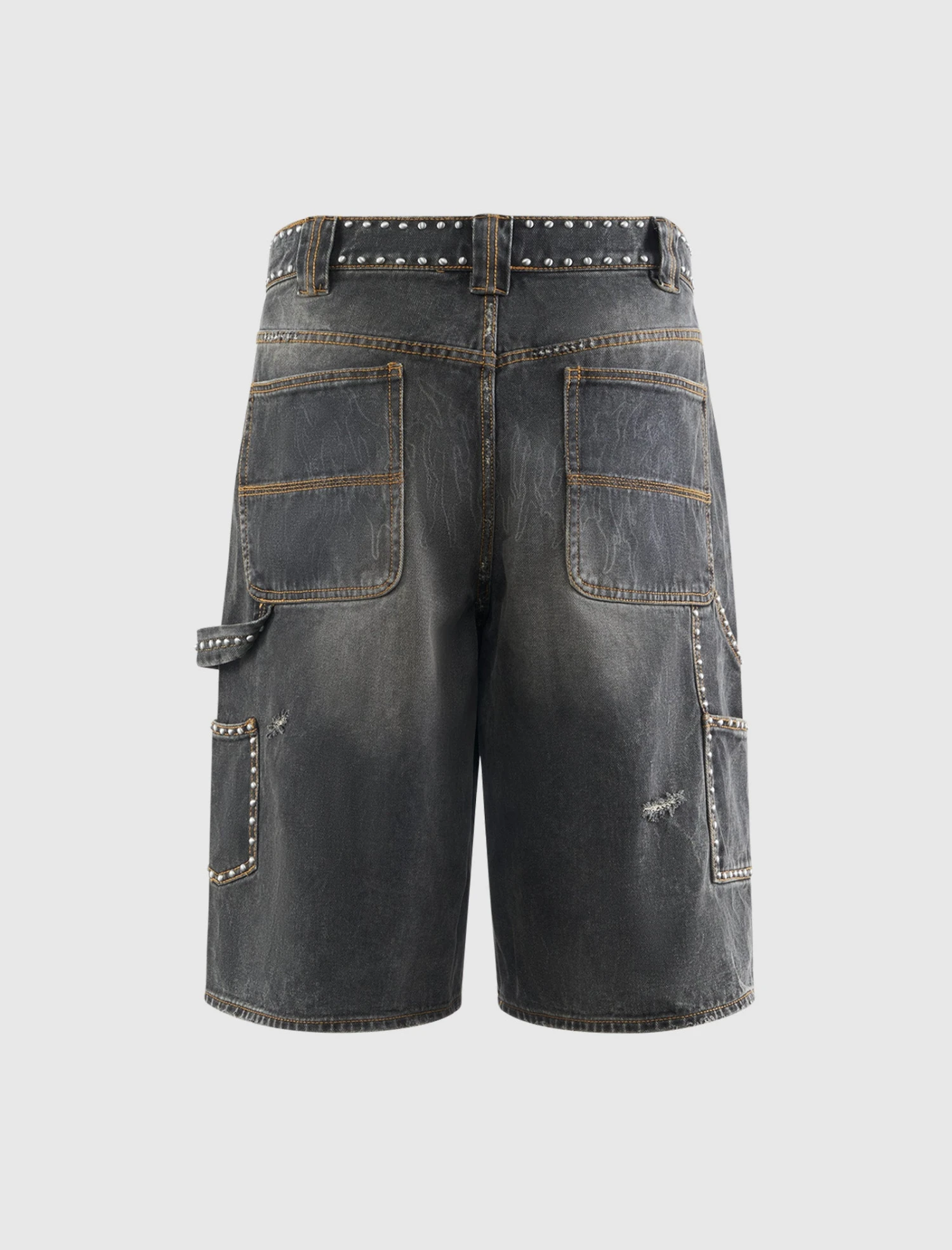 STUDDED DENIM SHORTS 5 STUDDED DENIM SHORTS - Image 3