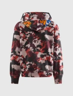 MAP CAMO FULL ZIP HOODIE -A Ma Maniéré Clothing Shop 001ZPL301001M RED 3