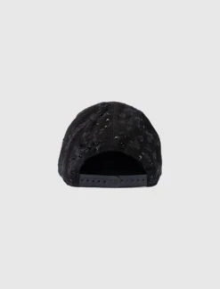 Who Decides War Darning Cap - Distressed Rhinestone Baseball Hat -A Ma Maniéré Clothing Shop 1141110002FW24 COAL 3