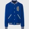 A MA MANIÉRE ROYAL BLUE VARSITY JACKET