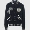 A MA MANIÉRE ANNIVERSARY VARSITY JACKET -A Ma Maniéré Clothing Shop 234AMM0604 BLK 1