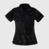 WOMEN'S BURROW POLO 1 WOMEN'S BURROW POLO -A Ma Maniéré Clothing Shop 3110030002SS24 COAL 1