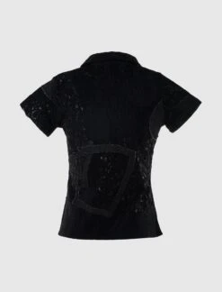 WOMEN'S BURROW POLO -A Ma Maniéré Clothing Shop 3110030002SS24 COAL 3