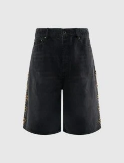 STUDDED DENIM SHORT