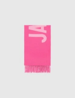 Jacquemus L'Echarpe Multi Pink Merino Wool Scarf