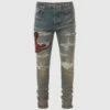Amiri RED SNAKE THRASHER JEAN -A Ma Maniéré Clothing Shop AMDNSY1067 IND 1