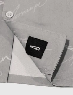 SCRIPT WOVEN SHIRT -A Ma Maniéré Clothing Shop AMM 01 SCRIPTWOVEN GRY 5