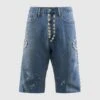 COWRIE SHELL DENIM SHORT -A Ma Maniéré Clothing Shop BARRERA COWIRE DENIM SHORTS 1