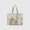 Acne Studios Logo Shopper Bag in Denim Print Canvas -A Ma Maniéré Clothing Shop C10245 AET 1