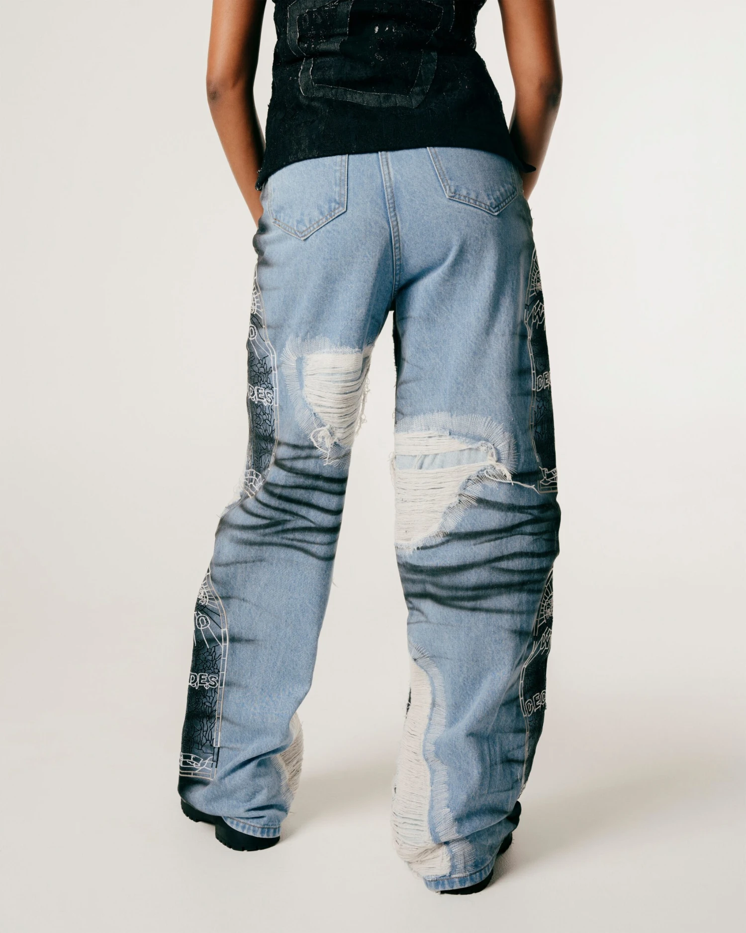 WOMEN'S NOIR STRIPE DENIM 7 WOMEN'S NOIR STRIPE DENIM - Image 5