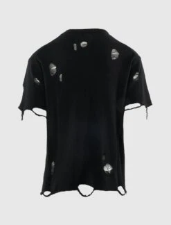 KAMIYA DISTRESSED KNIT SHRT -A Ma Maniéré Clothing Shop G14TS075 BLK BACK