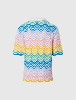 Casablanca WAVE KNIT SHIRT 7 Casablanca WAVE KNIT SHIRT -A Ma Maniéré Clothing Shop MPF24 KW 695 01 3