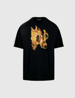 Palm Angels BURNING MONOGRAM TEE