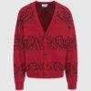Rhude BANDANA KNIT CARIDGAN -A Ma Maniéré Clothing Shop RHFW22GA10173109 RED 1
