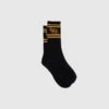 Rhude Scrambler Logo Ribbed Knit Sport Socks -A Ma Maniéré Clothing Shop RHPF25SO03750 BLK 1