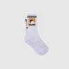 Rhude Striped Moonlight Sock - Premium Ribbed Cotton Socks -A Ma Maniéré Clothing Shop RHPF25SO05750 WHT 1