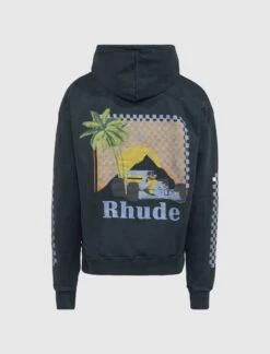 Rhude MOONLIGHT HOODIE 7 Rhude MOONLIGHT HOODIE -A Ma Maniéré Clothing Shop RHPS23HO01826610 BLK 1 2
