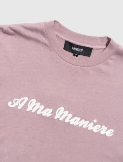 AMM SCRIPT LONG SLEEVE -A Ma Maniéré Clothing Shop SUT 015 MAUVE 2